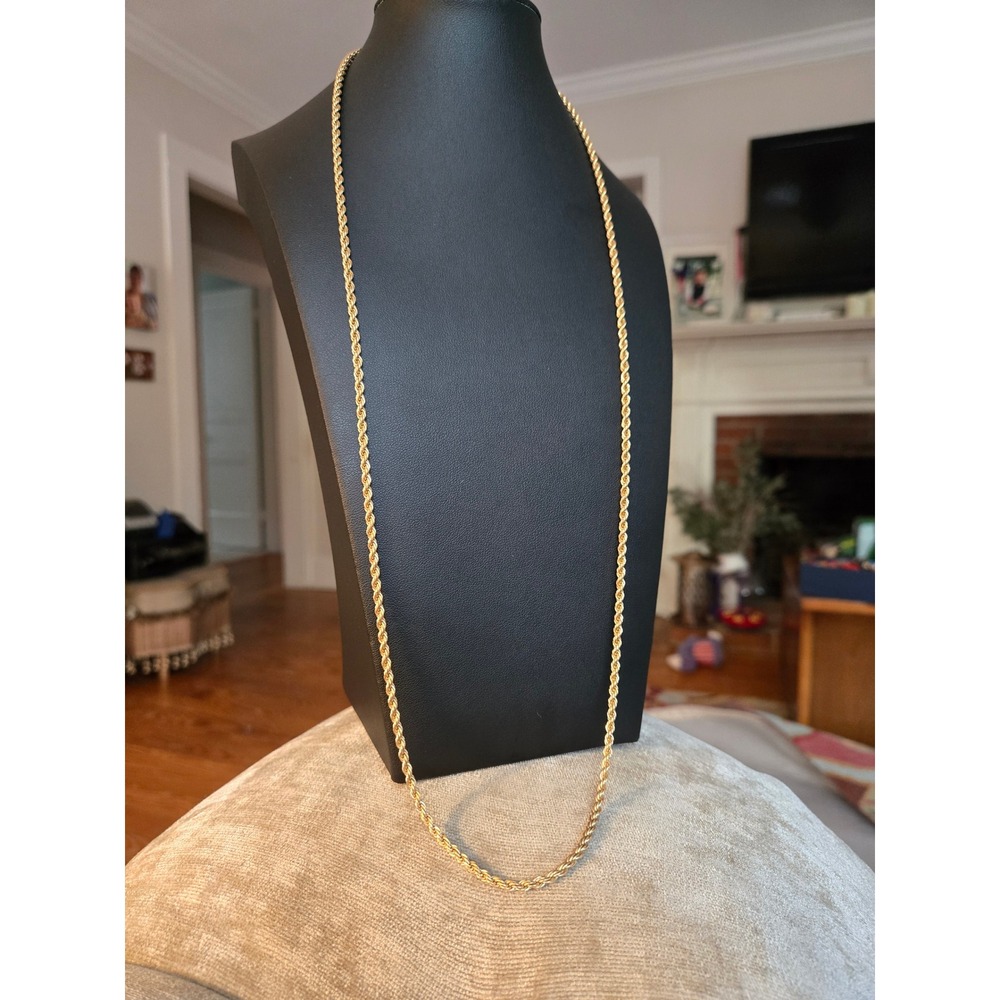12K Goldfilled Rope Necklace Vintage